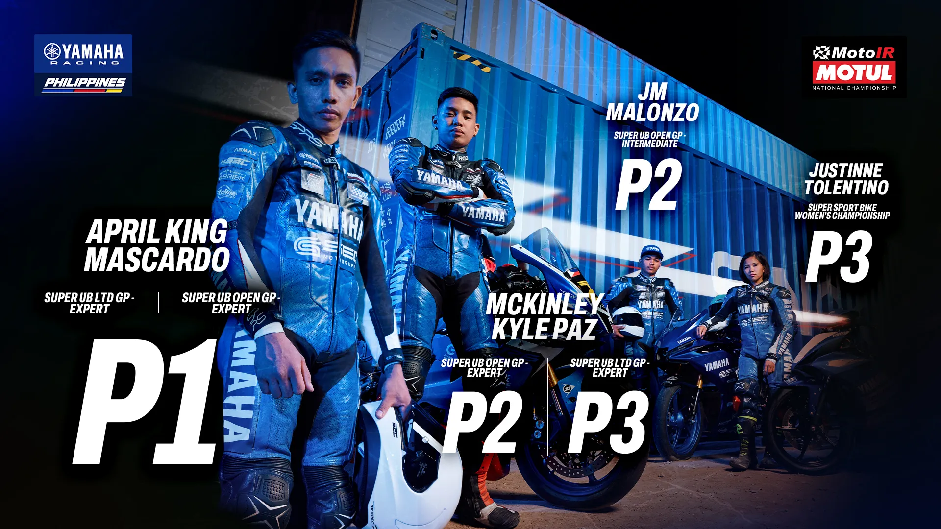Yamaha Philippines Racing Team Dominates MotoIR Season Opener with Strong Multi-Class Performance